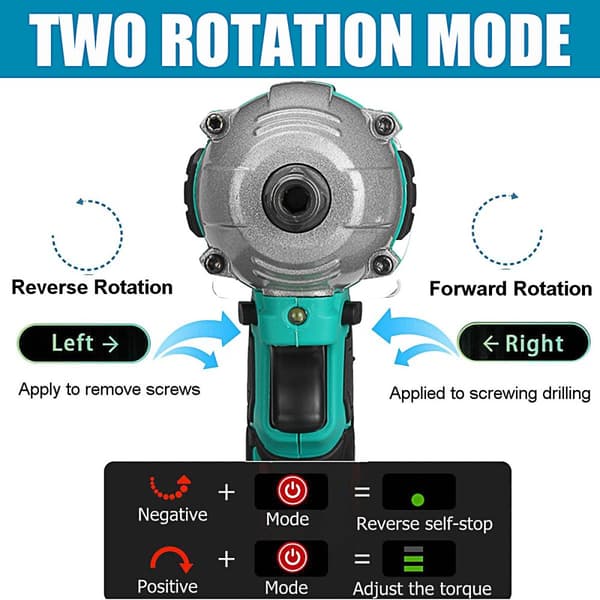 Batteri Impact Driver Ratchet batteri Skruetrækker Børsteløs til Makita 18V med 2 batterier