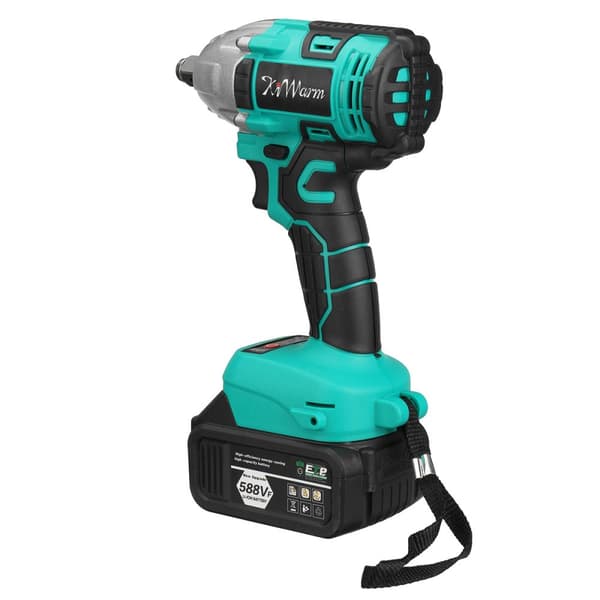 Batteri Impact Driver Ratchet batteri Skruetrækker Børsteløs til Makita 18V med 2 batterier