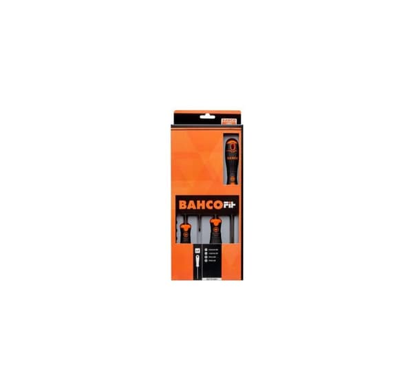 Skruvmejselsats 4 st BahcoFit PH1/2 + slitsad SL3/5,5