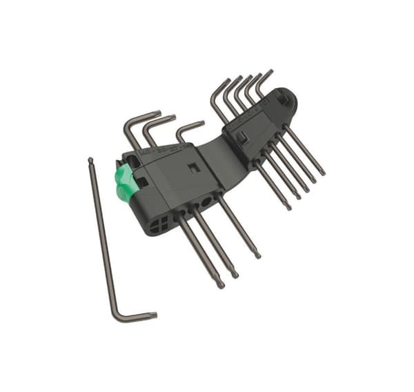 Wera 967/9 TORX L-nøkkelsett 9stk TX 8-40, Blacklaser