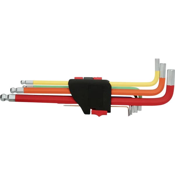 KS Tools 151.4420 Inner-sexkantig Vinkelskruvmejselset 1.5 mm, 2 mm, 2.5 mm, 3 mm, 4 mm, 5 mm, 6 mm, 8 mm, 10 mm 9 dela