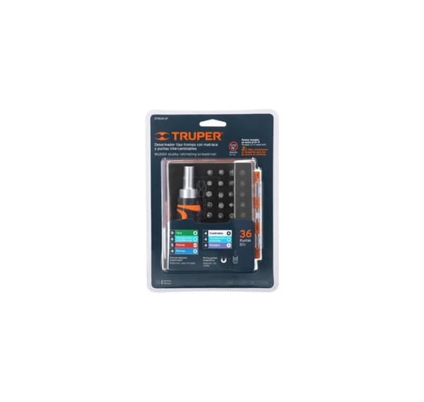 Ratchet mini skruvmejsel set 37 delar Truper®
