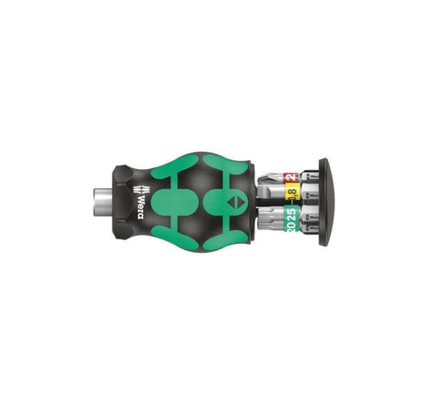 Wera Kraftform Kompakt Stubby Magazin skruetrækker, 6 bit PH, TORX, SL