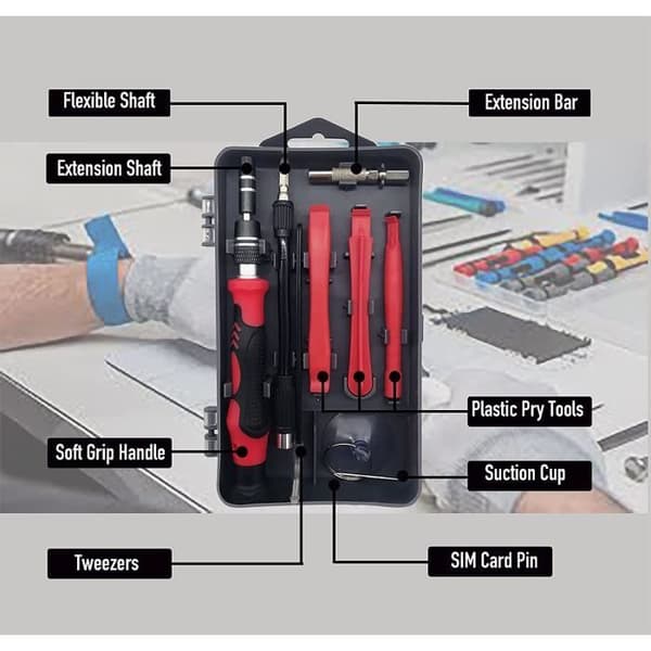 Skruvmejsel Precision Kit 25 i 1 Skruvmejsel Set Reparationsverktyg för iPhones PC Mac Laptop Watch
