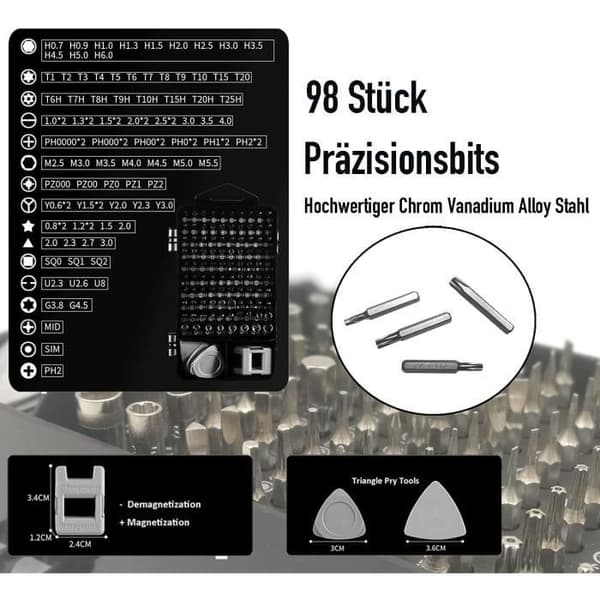 Skruvmejsel Precision Kit 25 i 1 Skruvmejsel Set Reparationsverktyg för iPhones PC Mac Laptop Watch