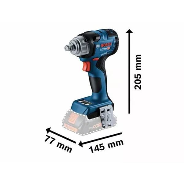 BOSCH PROFESSIONAL GDS 18V-330 HC sladdlös slagdrivare - 2 batterier - laddare - fodral