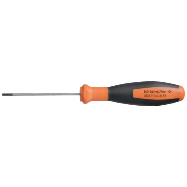 Weidmüller SDS 0.4X2.5X75 Spårskruvmejsel Klingbredd: 2.5 mm Klinglängd: 75 mm