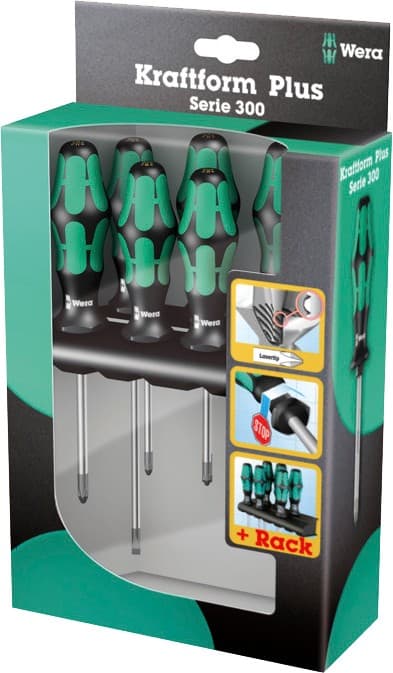 Wera 335/350/355/6 Kraftform Plus Set Standard screwdriver