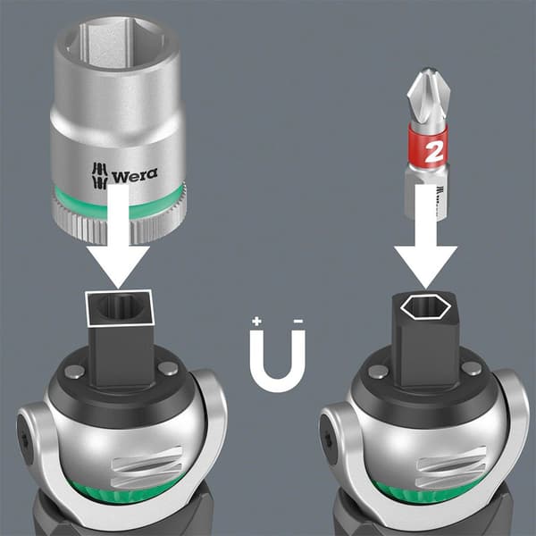 Wera Skruvmejsel Med Bits 8009 Pocket Imperial Set 2 Silver