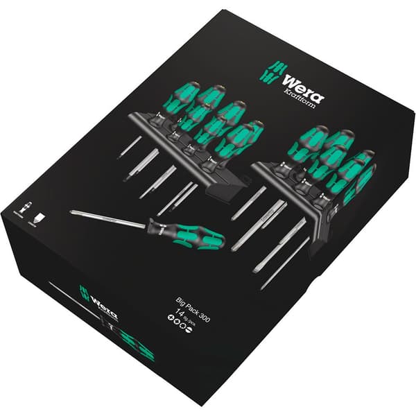 Wera Kraftform 300 18 Stykker Grøn