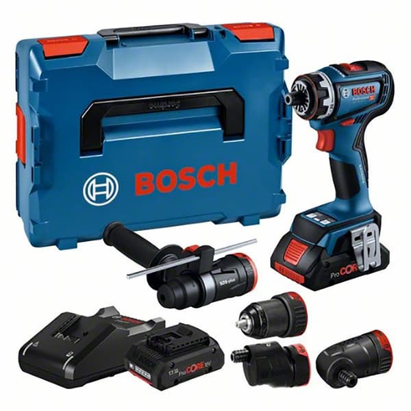 Bosch Professional Elektrisk Skruvmejsel Gsr18v-90fc 2x4pc Fullset Gal Lboxx Silver