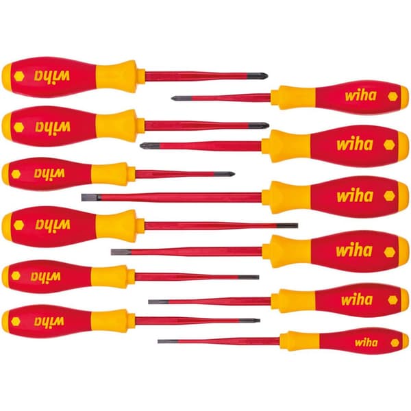 Wiha Ruuvimeisselisarja 3201k12 Slim Fix Keltainen