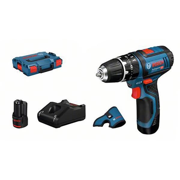 Bosch Professional Elektrisk Skruetrækker Gsb 12v-15 + 2x2.0ah + 12v-40 + L-boxx Søvfarvet