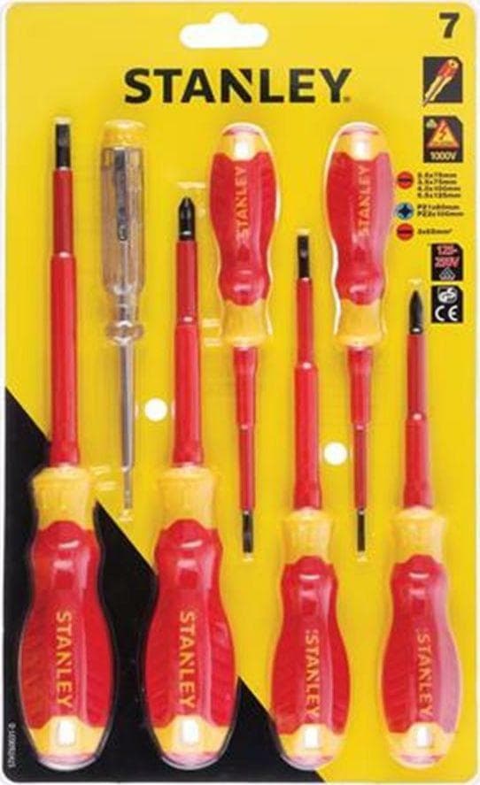 STANLEY SKRUVDRAGARE 7 st. VDE /PZ2+SL4+TESTER/
