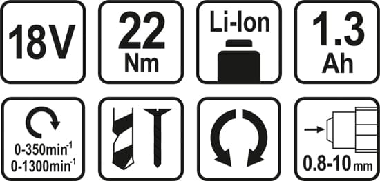 STHOR BORE OG SKRUETRÆKKER LI-ION BATTERI 18V 78972