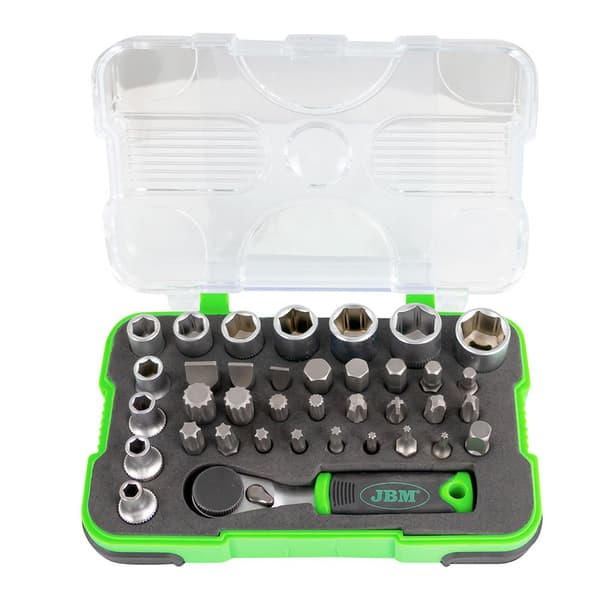 Jbm Mini Spärr Set 1/4´´ 38 Bitar Durchsichtig