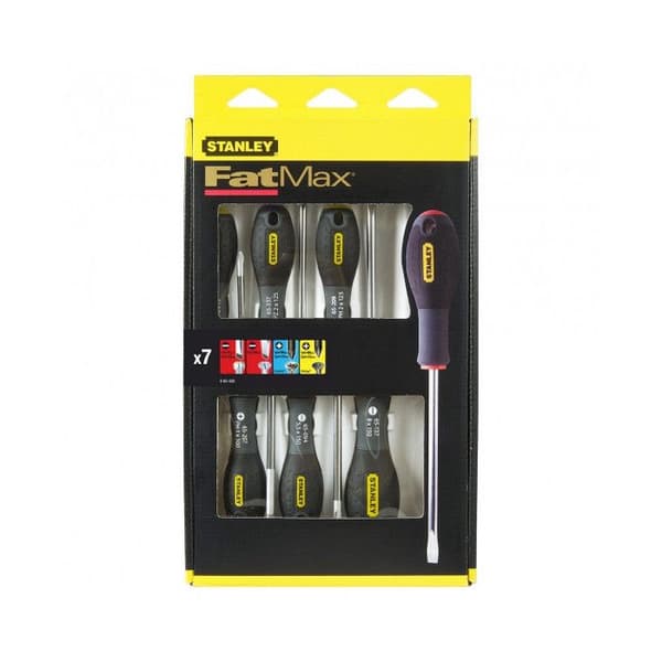 Set med 7 skruvmejslar - STANLEY FATMAX - 0-65-438 - Elektriker + mekaniker + Phillips + Pozidriv