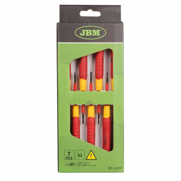 Jbm Set Med 7 Isolerade Skruvmejslar 1.000v