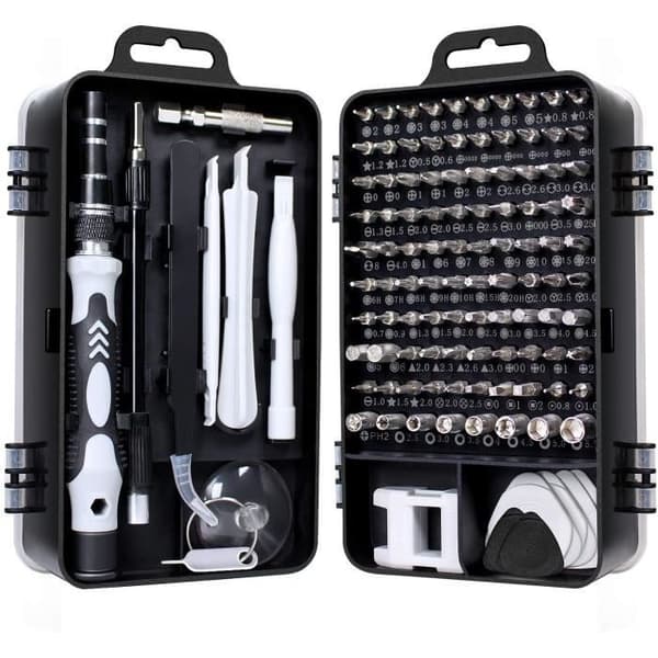 115 i 1 mini skruvmejsel set precisionssats verktyg liten låda torx skruvmejsel dator laptop demontering för macbook, iphone, D