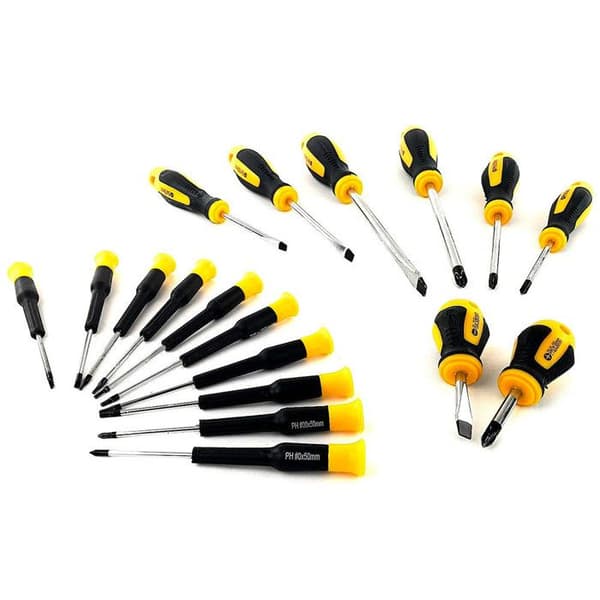 Skruvmejselset - Ej specificerat - 18 delar - Magnetspetsar - Ergonomiska handtag - Multifunktion