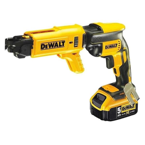 DEWALT 18V XR 5Ah Li-Ion sladdlös borstlös gipsskruvmejsel med 2 batterier och laddare i kartong TSTAK DCF620P2K-QW