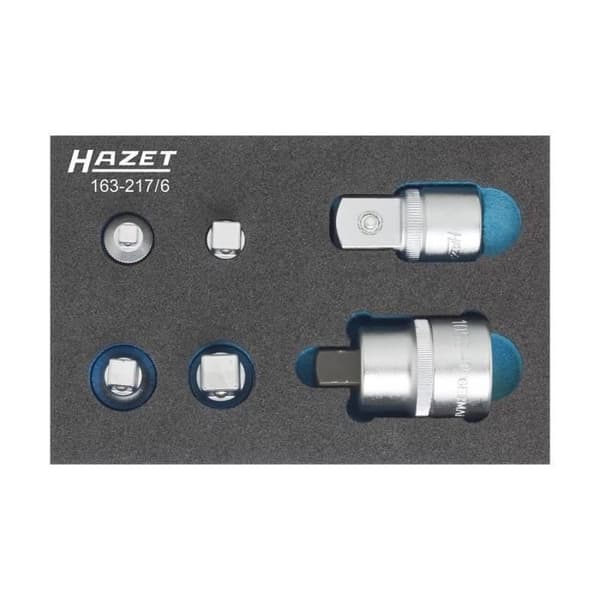 Hazet Jeu adaptorhubbar 6,3 mm (1/4 10 mm (3/8 12,5 mm (1/2, Solid fyrkant 20 mm (3/4 tum) Antal verktyg:
