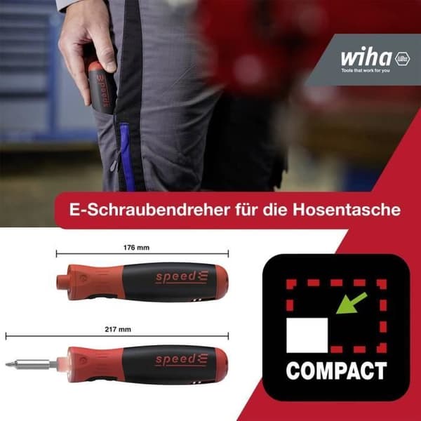 Wiha speedE® PocketDrive 45791 3,7 V Li-Ion sladdlös skruvmejsel + batteri