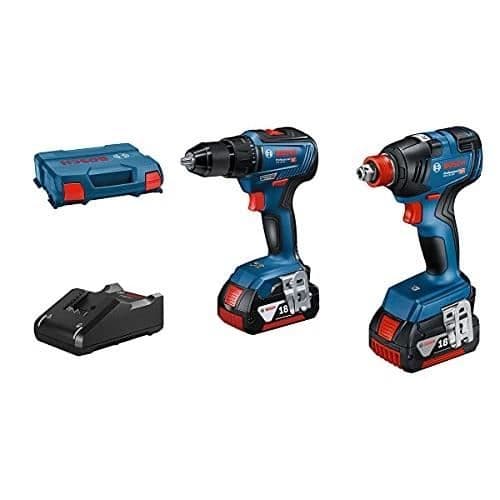 KOMBOKIT 2 18V VERKTYG: GDX 18V-200 + GSR 18V-55 + GBA 18V 2x4,0Ah + GAL 18V-40