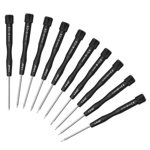 Batteri Skruvmejselsats med Magnetspets 10 i 1 - LINQ - BST8800E - Skruvmejssats - Svart