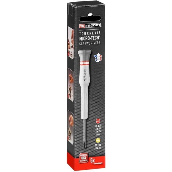 Set med 5 FACOM precisionsskruvmejslar - MT.J5PG - Specialskruvmejsel - Svänghuvud - slitsad och Phillips®