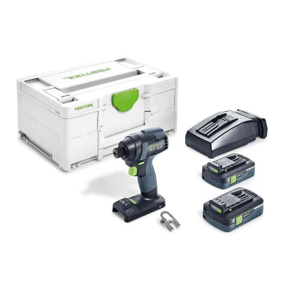18V TID 18 HPC 4.0 I-Plus slagskruvmejsel + 2 4Ah batterier + snabbladdare + SYSTAINER box - FESTOOL - 576482