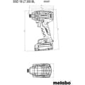 Miniatyrbillede 6 af 6: Sladdlös slagskruvmejsel - METABO - SSD 18 LT 200 BL - 18 V - 200 Nm - Professionell