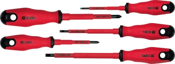 YATO ISOLERAD SKRUVMECKARE SET 5 st. FLAT / CROSS 2827