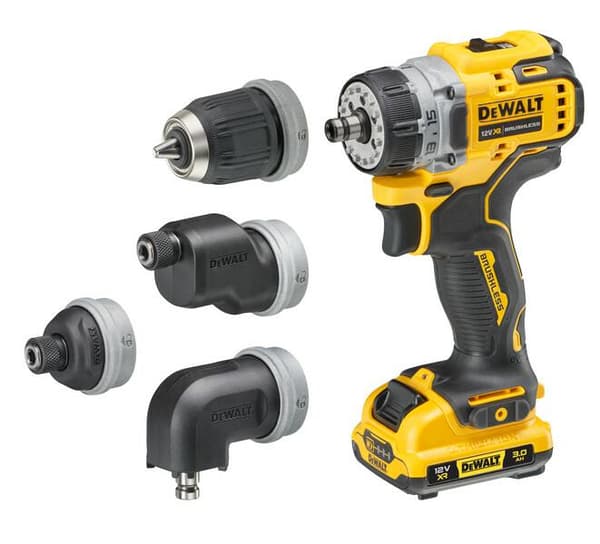 DEWALT BORE/DRIVER 12V 2x3,0Ah UDSKIFTLIGE HOVEDER DCD703L2T