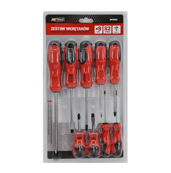 AWTOOLS SKRUETRÆKKER SÆT BLISTER S2 / 9 stk.