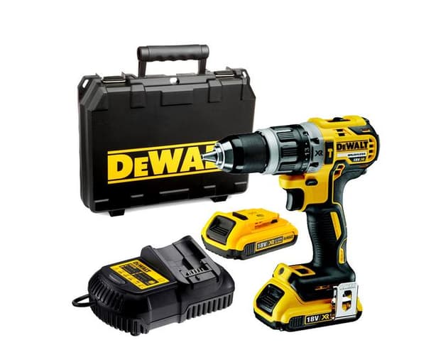 DEWALT SLAGBORR/DRIVNAD 18V 70/27Nm 2x2,0Ah LI-ION BORSTLÖS HUS TSTAK DCD796D2