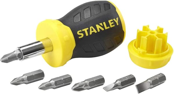 STANLEY MULTIBIT SKRUVDRÄCKARE KORT + 7 UTBYTSBARA TIPS