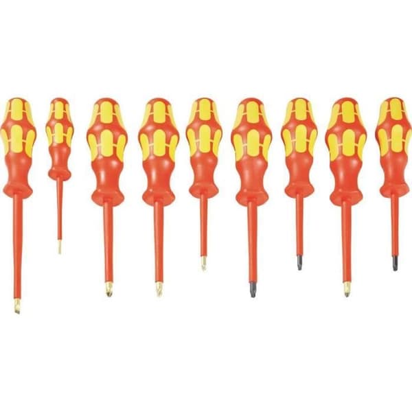 9 st VDE TORX®/platta/korsformade PH, PZ, Mer...