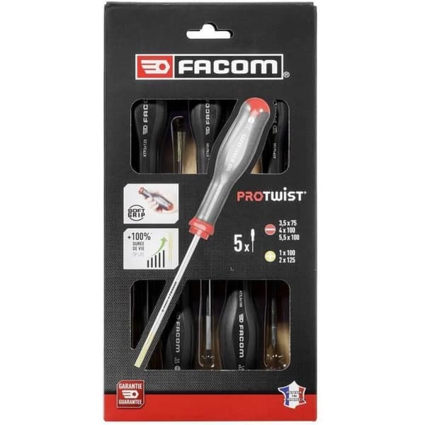 FACOM Protwist skruvmejsellåda - AT.5PB (3 platser + 2 Prozidriv)
