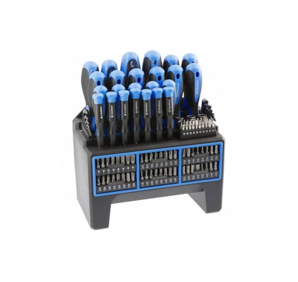 Set med skruvmejslar + bits 114 delar