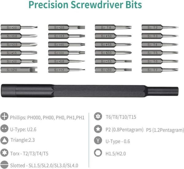Skruvmejselset - PZCC - 25 i 1 - Magnetisk - Bärbar - Precision