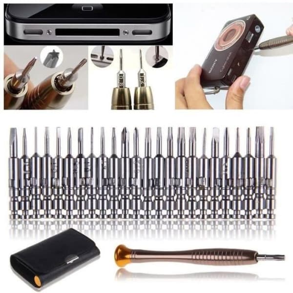 25 i 1 precisionsskruvmejsel - LECHEO - Reparationsverktyg för iPhone PC Watch - Vit