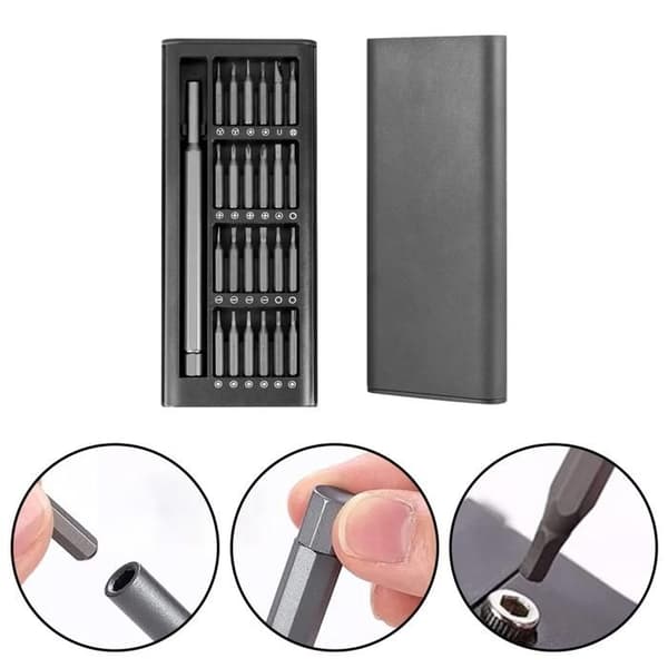 25 i 1 precisionsskruvmejselsats, hex flatt huvud, magnetisk, för iPhone, PC, klockglasögon