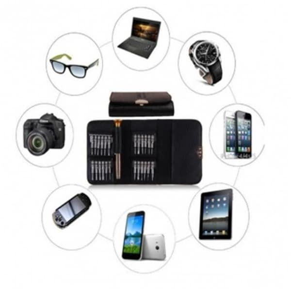 25 i 1 skruvmejsel plånbok Set Kit Multi skruvmejsel reparationsverktyg för iPhone PC Laptop