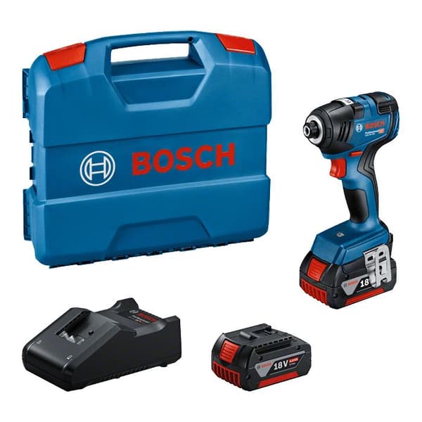 Slaghylsnyckel GDR 18 V-200 C CLICK/GO - BOSCH - med 2 batterier 18V 4.0 Ah - laddare - L boxx- 06019J2107