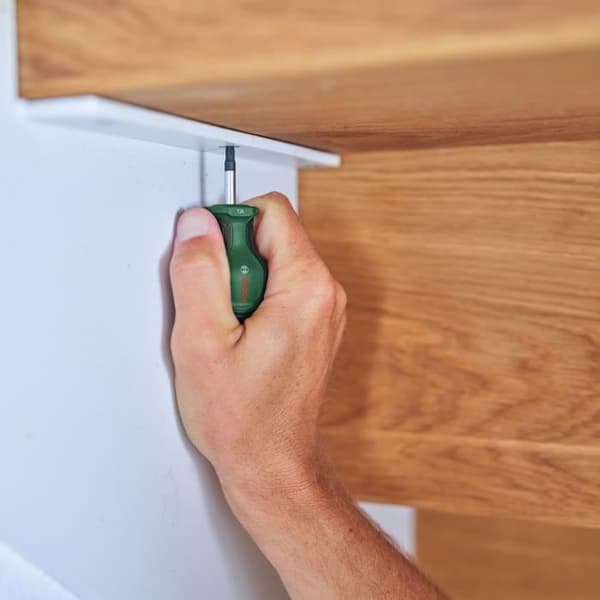 Bosch Set med 6 korta skruvmejslar (för trånga utrymmen PH/PZ/TX/Flat S2 magnetisk spets av stål med högt vridmoment)