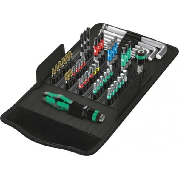 Verktygssats - WERA - Kraftform Kompakt 100 - 52 verktyg - Torx bits - Elskydd ej