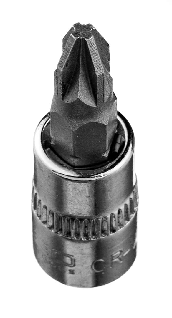 PZ2 skruetrækker bit på 1/4" fatning, kort, 37 mm