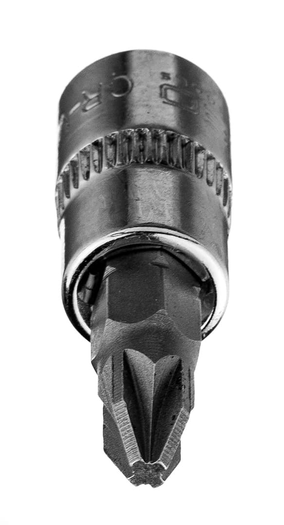 PZ2 skruetrækker bit på 1/4" fatning, kort, 37 mm