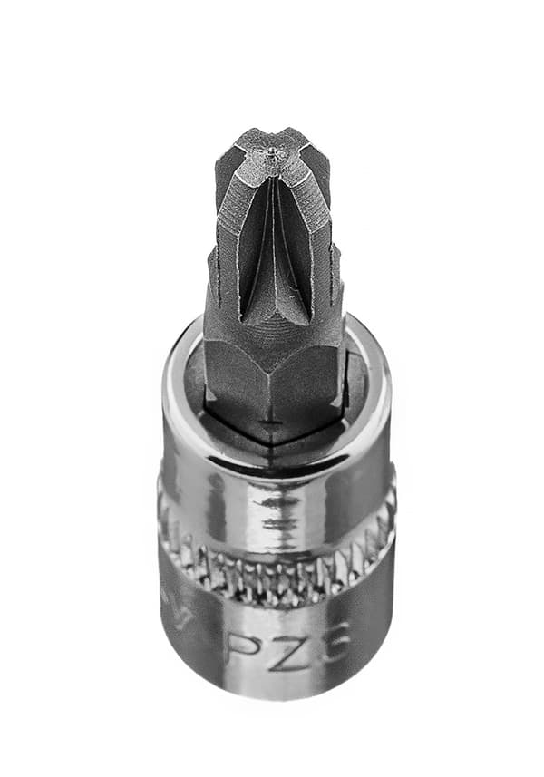 PZ3 skruetrækker bit på 1/4" fatning, kort, 37 mm